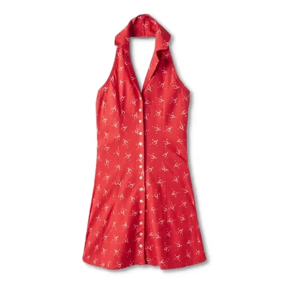 Red Halter Neck Dress - Picture 5 of 5